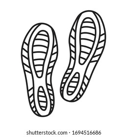 Print of shoe vector icon.Outline vector icon isolated on white background print of shoe .