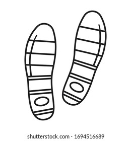 Print of shoe vector icon.Outline vector icon isolated on white background print of shoe .