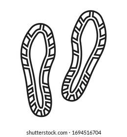 Print of shoe vector icon.Outline vector icon isolated on white background print of shoe .