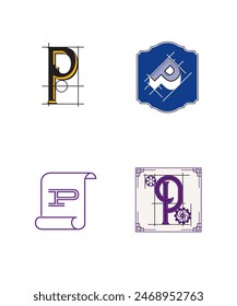 Print Shop Logo Elemente P-Buchstabe