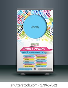 Print Shop Roll Up Banner Design