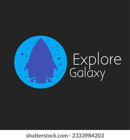 Print Simple illustration of a rocket or spaceship. The design is suitable for game icons, logos etc