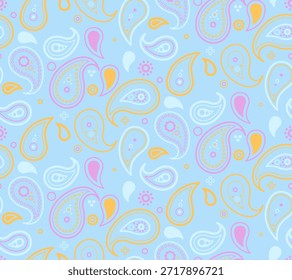 Imprimir simples com a imagem desenhada à mão. Asiático texturizado na ideia de efeito. Paisley sem esforço com azulejos elegantes. Decoração desenhada no tapete de textura.