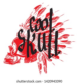 Print with skull of the chief.