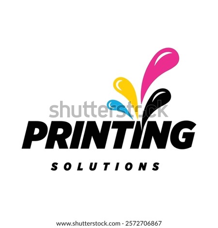 Print solutions logo vector design