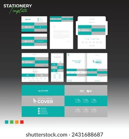 Print Stationery design with Business card Letterhead Envelope Postcard Rollup social cover brochure cover for any best use
