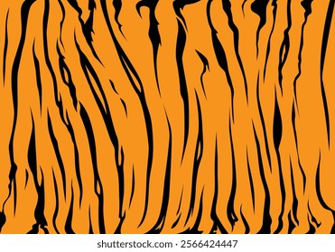 Print stripe animals jungle bengal tiger fur texture pattern seamless repeating orange black