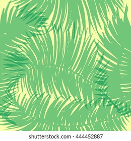 Print summer exotic jungle plant tropical palm leaves. Floral seamless patterns with palm leaves, seamless pattern can be used for wallpaper, pattern fills, web page background,surface textures.