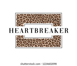 Print for t shirt design with heartbreaker slogan.