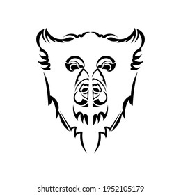 Print tattoo dog patterns polynesia. Vector illustration.