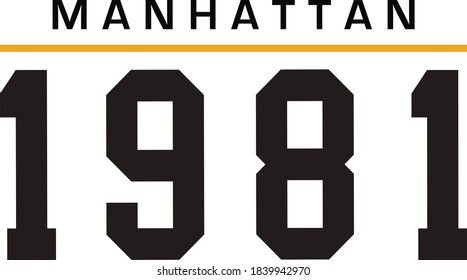  print tee design manhattan 1981