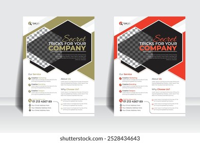Druckvorlage A4-Größe Corporate Flyer Design