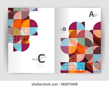 Print template modern elegant background triangle annual report. Vector design for workflow layout, diagram, number options or web design
