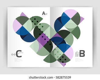 Print template modern elegant background triangle annual report. Vector design for workflow layout, diagram, number options or web design