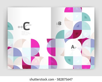 Print template modern elegant background triangle annual report. Vector design for workflow layout, diagram, number options or web design