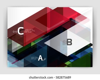 Print template modern elegant background triangle annual report. Vector design for workflow layout, diagram, number options or web design
