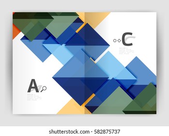 Imprimir plantilla moderno y elegante informe anual del triángulo de fondo. Diseño de vectores para diseño de flujo de trabajo, diagrama, opciones de número o diseño web