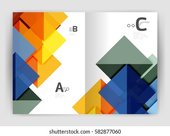Imprimir plantilla moderno y elegante informe anual del triángulo de fondo. Diseño de vectores para diseño de flujo de trabajo, diagrama, opciones de número o diseño web
