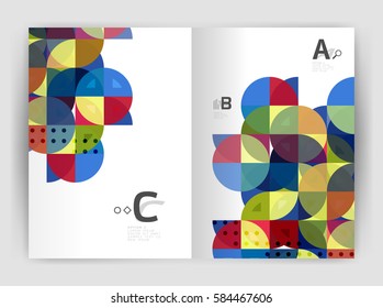 Print template modern elegant background triangle annual report. Vector design for workflow layout, diagram, number options or web design
