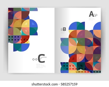 Print template modern elegant background triangle annual report. Vector design for workflow layout, diagram, number options or web design