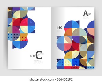 Imprimir plantilla moderno y elegante informe anual del triángulo de fondo. Diseño de vectores para diseño de flujo de trabajo, diagrama, opciones de número o diseño web