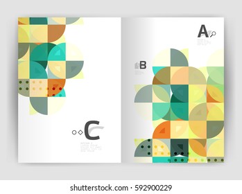 Print template modern elegant background triangle annual report. Vector design for workflow layout, diagram, number options or web design