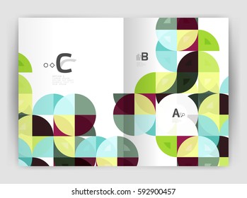 Print template modern elegant background triangle annual report. Vector design for workflow layout, diagram, number options or web design