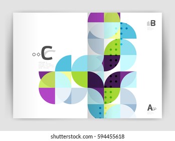 Print template modern elegant background triangle annual report. Vector design for workflow layout, diagram, number options or web design