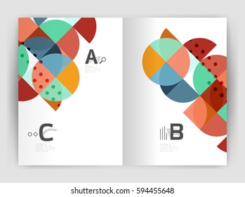 Print template modern elegant background triangle annual report. Vector design for workflow layout, diagram, number options or web design