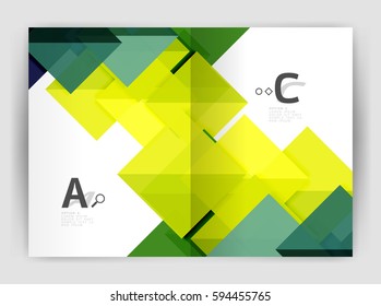 Imprimir plantilla moderno y elegante informe anual del triángulo de fondo. Diseño de vectores para diseño de flujo de trabajo, diagrama, opciones de número o diseño web