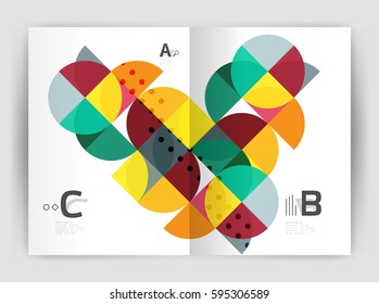 Print template modern elegant background triangle annual report. Vector design for workflow layout, diagram, number options or web design