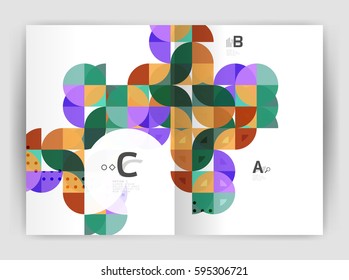 Print template modern elegant background triangle annual report. Vector design for workflow layout, diagram, number options or web design