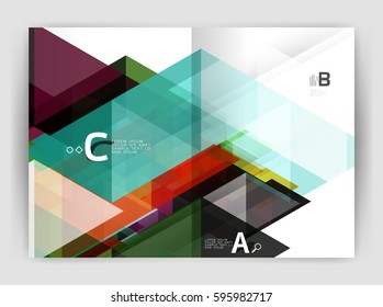 Print-Vorlage moderne elegante Hintergrund Dreieck-Jahresbericht. Vektordesign für das Workflow-Layout, Diagramm, Zahlenoptionen oder Webdesign