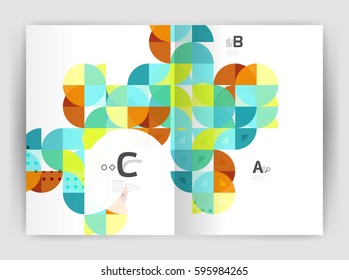 Print template modern elegant background triangle annual report. Vector design for workflow layout, diagram, number options or web design
