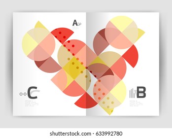 Print template modern elegant background triangle annual report. Vector design for workflow layout, diagram, number options or web design