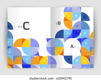 Print template modern elegant background triangle annual report. Vector design for workflow layout, diagram, number options or web design