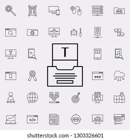 print text icon. seo and online marketing icons universal set for web and mobile