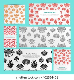 Print, texture for the design. Nepal
Elegant cards with Linear flowers, design elements.
Ornament flower, floral design, floral templete, floral clipart, flowers Vector,flower Art, flower pattern