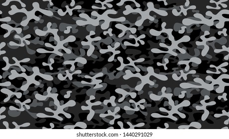Print texture military camouflage repeats seamless army black white