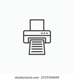 Print thin liner icon isolated