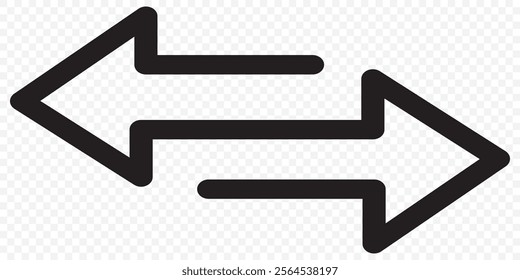 Print Transfer arrows icon set. compare or exchange vector symbol. swap, flip or change sign. two way data trade icon. eps 10.