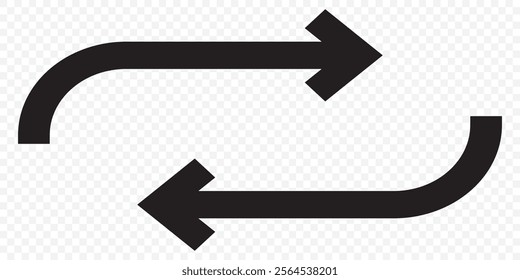 Print Transfer arrows icon set. compare or exchange vector symbol. swap, flip or change sign. two way data trade icon. eps 10.