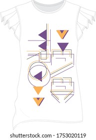 Drucken Sie T-Shirt-Muster. Women Summer T-Shirt. Modedesign
