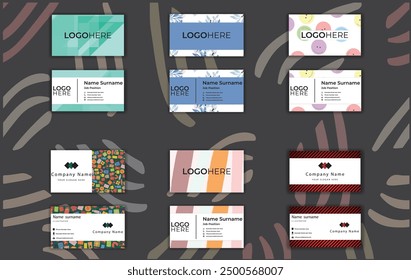 Print Vector creative business card set.