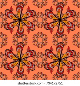 Print. Vector floral background. Flat Flower Elements Design. Cute fabric pattern. Colour Summer Theme seamless pattern Background. Cute seamless pattern.