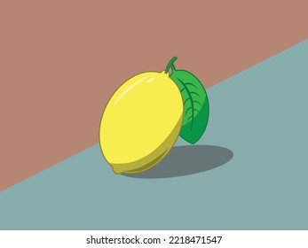 Print. Vector illustration. Illustration of lemon on a multicolored background, Sour fruits