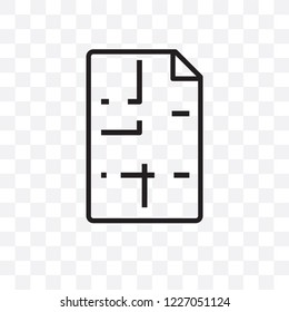 print vector linear icon isolated on transparent background, print transparency concept can be used for web and mobile