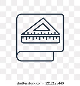 print vector outline icon isolated on transparent background, high quality linear print transparency concept can be used web and mobile