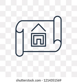 print vector outline icon isolated on transparent background, high quality linear print transparency concept can be used web and mobile