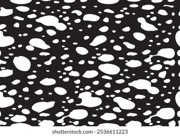 print vector seamless black and white pattern of dalmatian and cow texture repeat. EPS